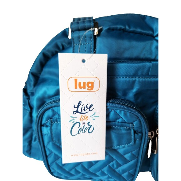 Lug Jumper Carry-All Tote Travel Bag Purse Ocean Blue Removeable Adj Strap RFID - Picture 12 of 14